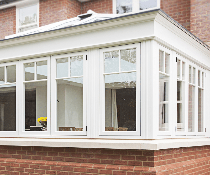 white upvc veka halo orangery