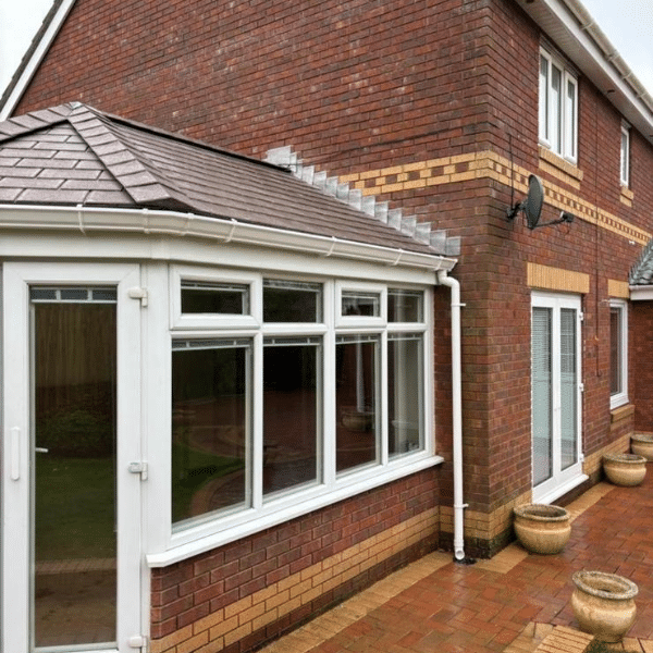 tiled conservatory roof with dwarf walls